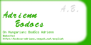 adrienn bodocs business card